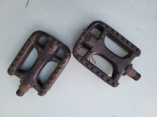 3 coppie pedali plastica catarifrangenti neri bicicletta passeggio citybike bici