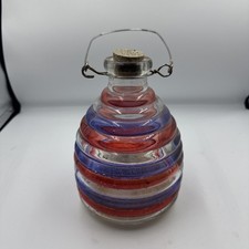 Trappola mosche vespe api vetro vintage 8" filo da appendere tavolo fattoria piano sughero