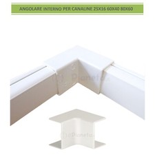 Angolare interno angolo per canaline elettriche passacavi coprifili bianco canal