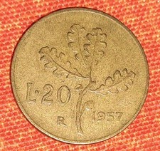 20 Lire Quercia 1957 SPL