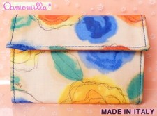 ? Vintage 1990 CAMOMILLA collezione Portafoglio tessuto stoffa CERATO fiore ?️