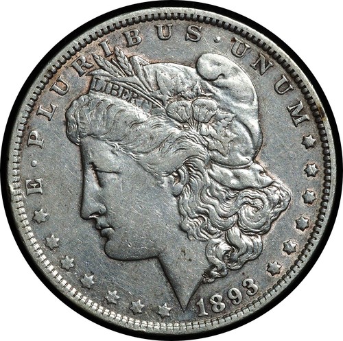 1893 dollaro morgan au - morgan, xf/au