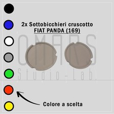 2x SOTTOBICCHIERE FONDO DISCO PORTAOGGETTI PORTAMONETE FIAT PANDA 169 F/Panda