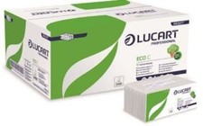 3 PEZZI  LUCART Carta asciugamani piegati a c verde20x192fg l.23cm per dispenser