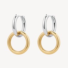 BROSWAY AURA ORECCHINI A CERCHIO PENDENTI LISCI IN ACCIAIO B COLOR  BAU21 (4609)