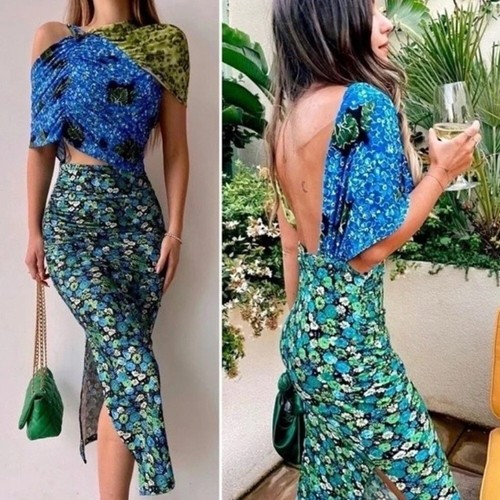 Abito midi zara - zara, floreale