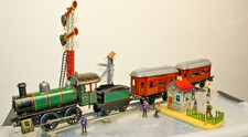 PRE-GUERRA RARO BING 1-GAUGE TRENO SET LAYOUT (tutto in foto incluso)