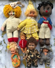 Bambole vintage sovietiche/RDT/Ucraina belle simpatiche piccole bambole a scelta
