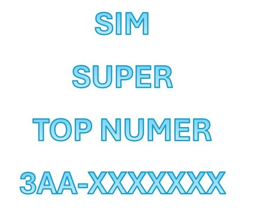 Sim top number numero - sim,