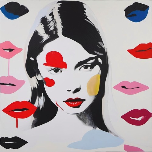 Pop art girl love talk - pop,