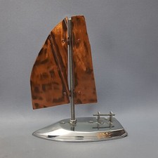 Scultura Barca A Vela Metallo