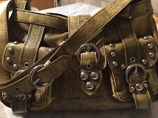 JANET &JANET BORSA vera pelle VERDE anticato