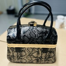 Borsa vintage nera oro scatola