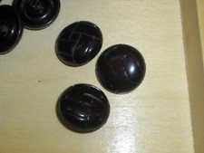 130 PZ BOTTONI IN BACHELITE MARRONE SCURO ANNI 60 / 70 VINTAGE DIAMETRO 2,5 CM