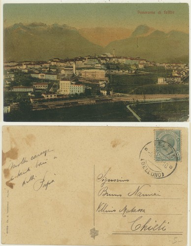 Feltre belluno panorama 1917 - feltre, -panorama