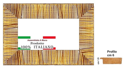 Cornice legno oro - legno, in