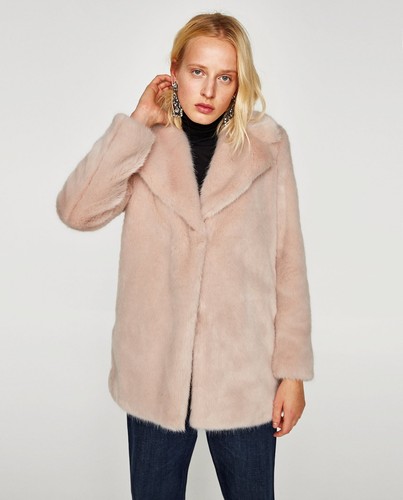 Cappotto lungo donna zara rosa - cappotto,