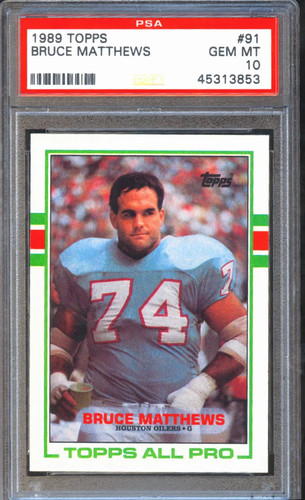 Bruce matthews 1989 topps - bruce,