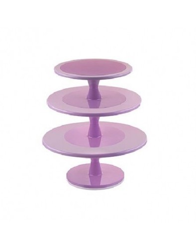 Alzata plastica rosa 3 - plastica,