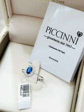 Anello In Oro 18 Kt Con Zaffiro E Brillanti