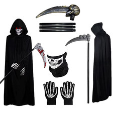 Set Di Costumi Di Halloween Grim Reaper Mantello Di Halloween per Bambini Adulti
