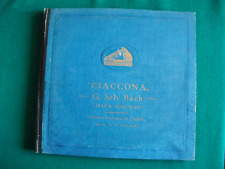 Bach Ciaccona orch Filadelfia Stokowski La Voce del Padrone 78 giri 3 dischi