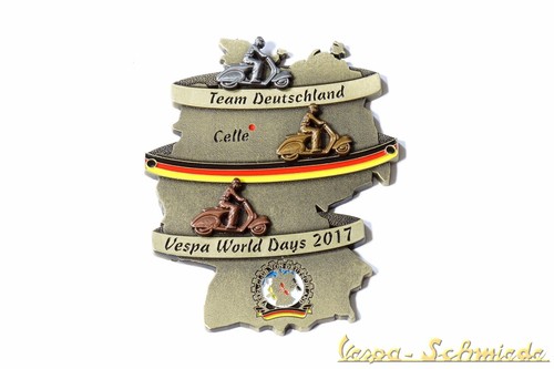 Targa metallo vespa world - in,