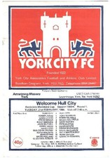 Canon League York City-Hull City 1983-84