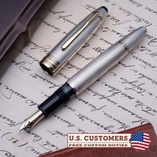 Montblanc - 146 Orzo Grain Silver Solitaire W-Germany - Penna stilografica 18K M