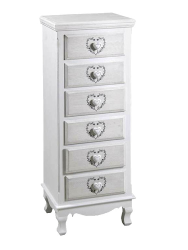 Cassettiera cuore cassetti - 6,