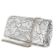 Pochette bianca donna in pizzo
