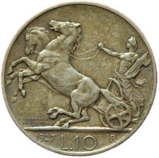 #14595 - Italie 10 Lire 1927 R