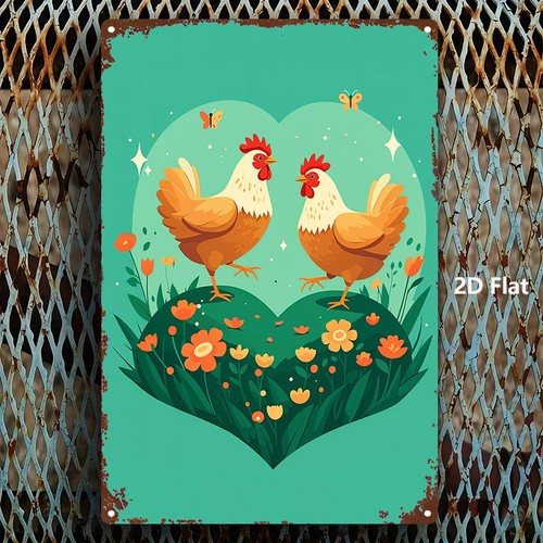 Vintage chickens love - vintage, in