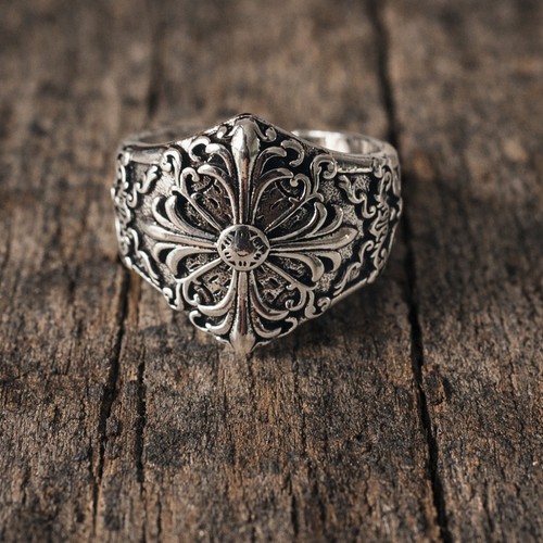 Anello uomo argentato - uomo,