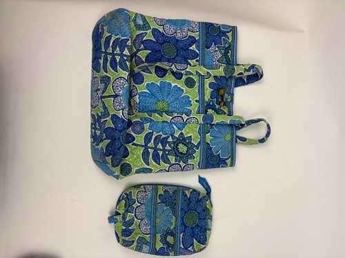 Borsa vera bradley fiori blu - bradley,