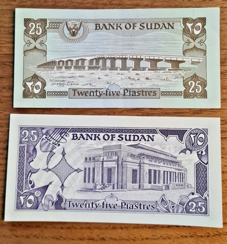 Due banconote sudan - due,
