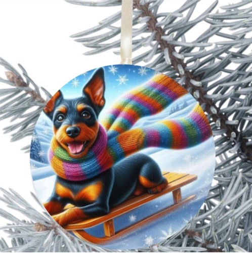 Pinscher dog hanging bauble - pinscher,