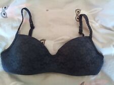 Reggiseno Tezenis 4B quarta IV no push up blu no ferretto pizzo