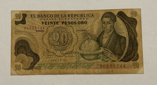 Banconota colombia pesos - colombia,