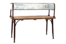  DIVANO  PANCHETTA DA GIARDINO TERRAZZO BALCONE LEGNO METALLO 