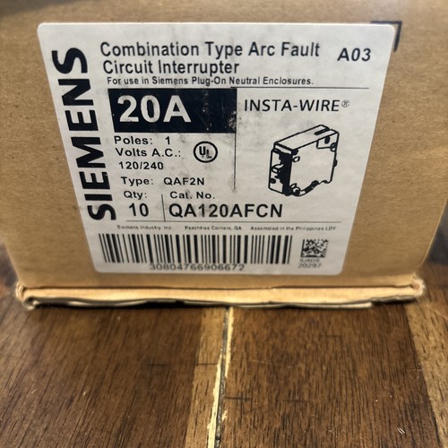 Siemens qa120afcn 20a pole - qa120afcn, 1