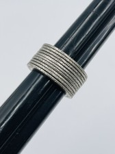 PIANEGONDA Sterling Silver Set Of 10 Band Stack Rings Size 5.5