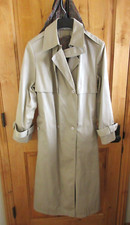 BREM VINTAGE RAINWEAR TRENCH COAT TAGLIA 10 MADE POLONIA MARRONE CHIARO EXC COND SCIARPA ABBINATA