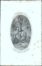 bm77 antico santino incisione