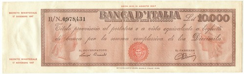 10000 lire titolo provvisorio - 10000,