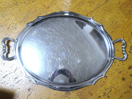 Grande vassoio argentato 65x43 - argentato,