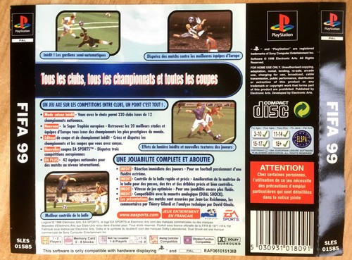 Fifa jaquette arrière - 99,