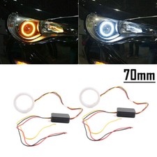 2x 70MM Bianco Ambra Faro Auto