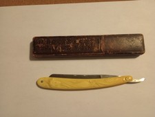 Rasoio intagliato vintage Boker & Co senza rivali 1061 e scatola originale Germania