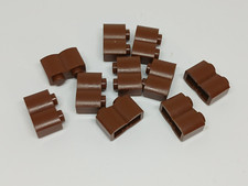 LEGO: 10x Mattoncini Legno 1 X 2 - Rif 30136 marrone - Set 6769 6762 6765 676...